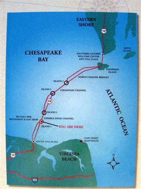 map of the chesapeake bay bridge